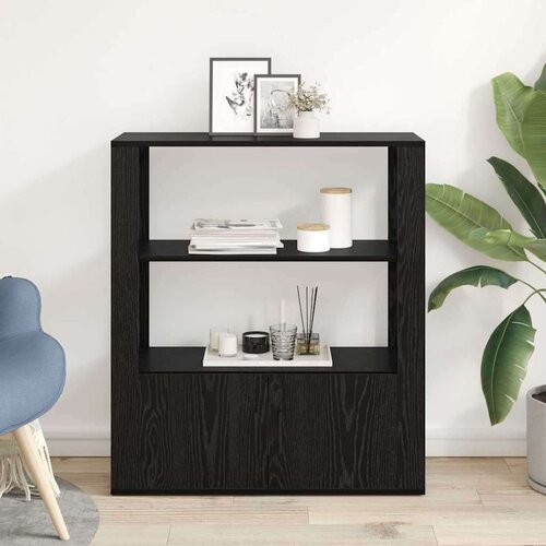 VidaXL Kreveta Crni hrast 30 x 80 x 90 cm Konstruirano drvo Slike