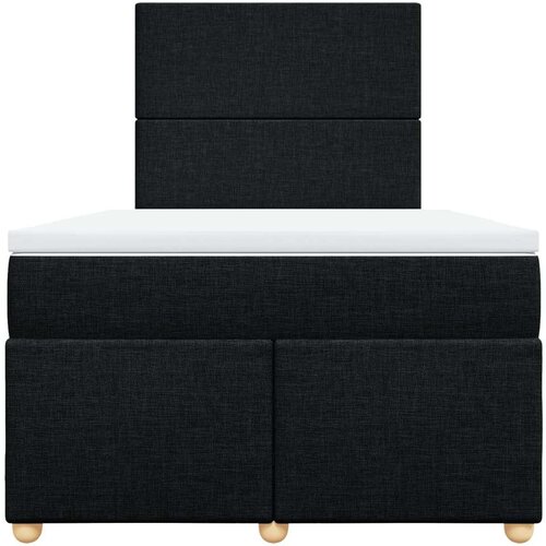 vidaXL Box spring postelja z vzmetnico črn 120x200 cm blago Cene