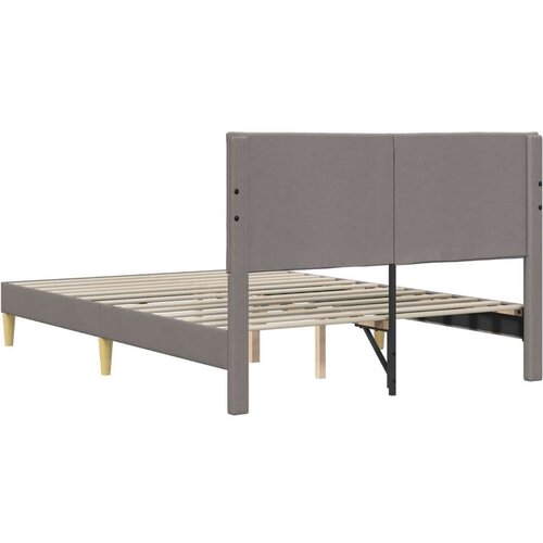  Okvir za krevet Sivo-smeđa 140 x 190 cm tkanina - Sivo-smeđa 140 x 190 cm Slike