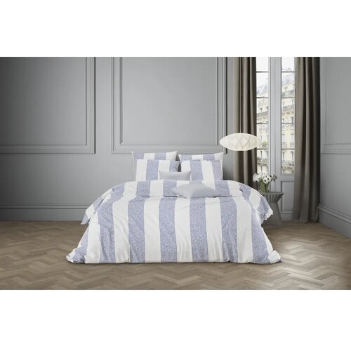 STIL Posteljina Saten Santorini plava 140x200 cm Slike