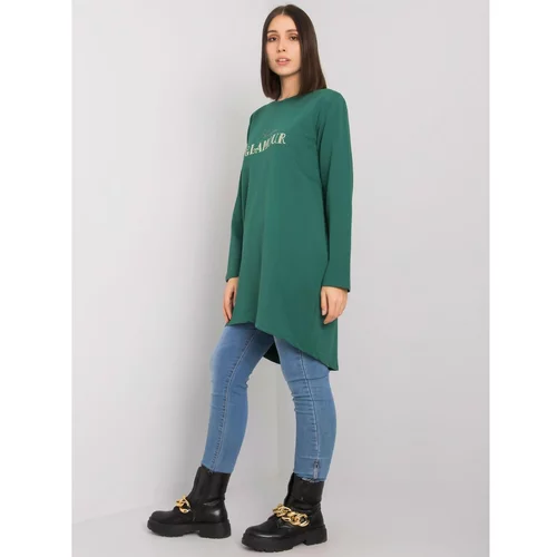 Fashion Hunters Plus size dark green tunic with pockets by Alexiah