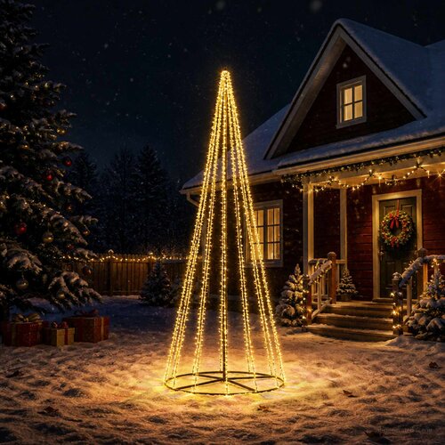  LED božićno drvce 385 cm 2460 LED lampica Topla bijela Čelik Slike