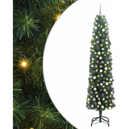  Umjetno božićno drvce Zelena 210 cm PVC i čelik i plastika Slike