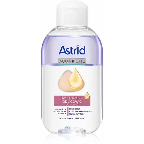 Astrid aqua biotic two-phase remover dvofazni odstranjevalec ličil za oči in ustnice 125 ml