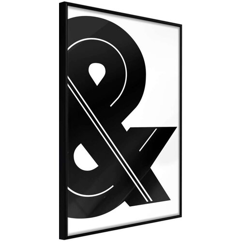  Poster - Ampersand (Black and White) 30x45 Slike