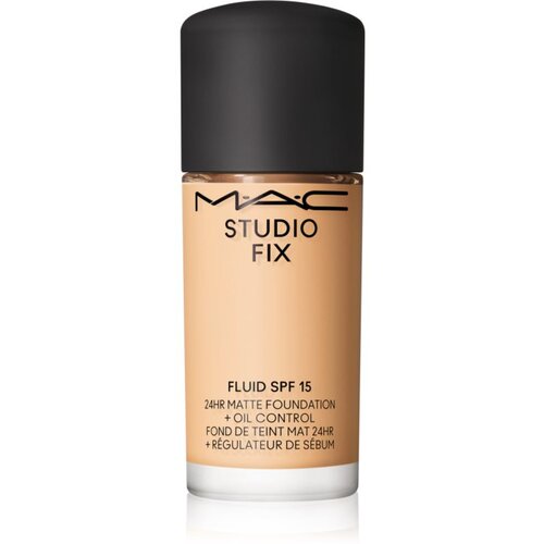 MAC Cosmetics Studio Fix Fluid SPF 15 24HR Matte Foundation + Oil Control Mini matirajoči tekoči puder SPF 15 odtenek NC15 15 ml Slike