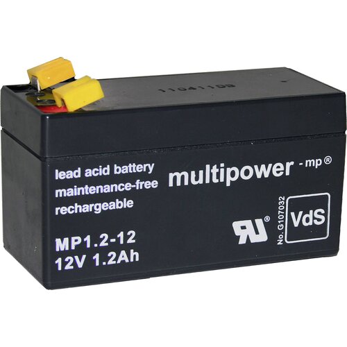 Multipower PB-12-1\,2-4\,8 MP1\,2-12 svinčeni akumulator 12 V 1.2 Ah svinčevo-koprenast (&Scaron; x V x G) 97 x 59 x 43 mm plo&scaron;čati vtič 4\,8 mm brez vzdrževanja\, nizko samopraznjenje\, vds certif, (20438712) Cene