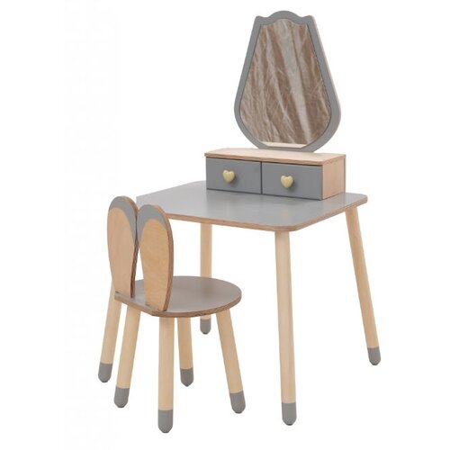 ToddlerInFamily MONTESSORI KOZMETIKI STOLI TULIPAN (VIE BOJA)-siva Slike