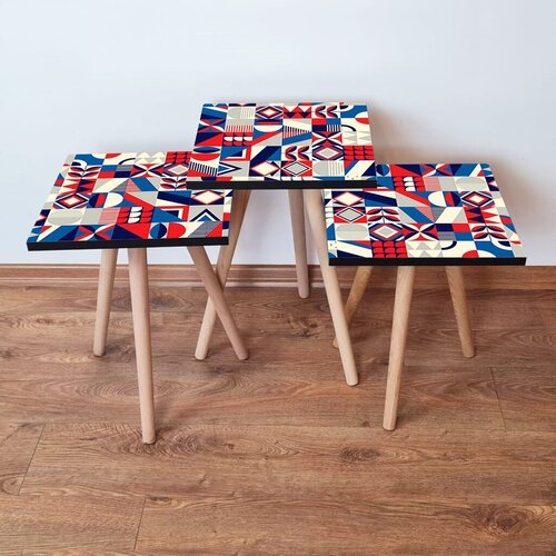 Hanah home set klub stočića 3Shp229, 3 komada, Šarena Cene