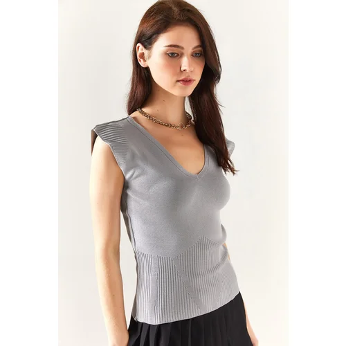 Olalook Blouse - Gray - Slim fit