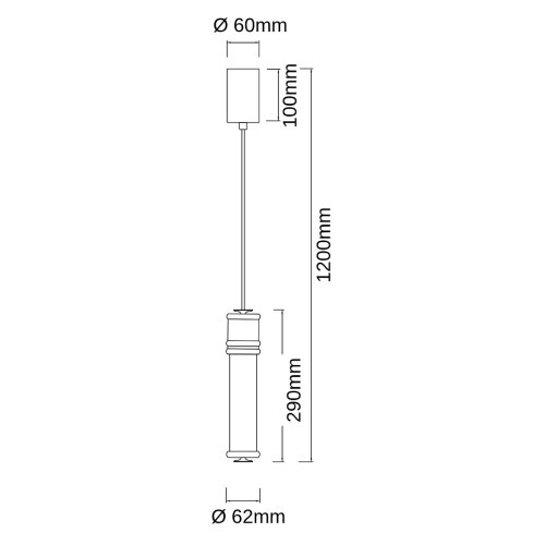 Open design OR85723 - led luster na sajli omi LED/10W/230V mesing Slike