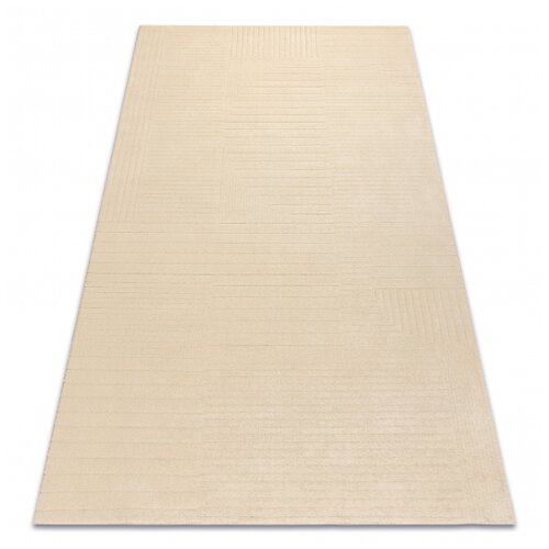 RugsX Volnena preproga TEXTURA 488.16.LA100 OSTA - Linije, geometrijski okvir, strukturna krem 160x230 cm, (5000218724) Cene