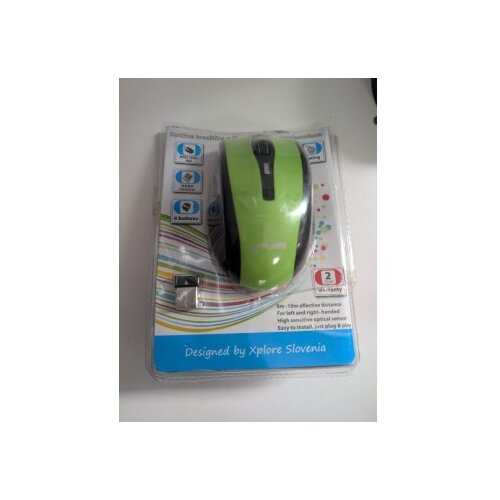 Xplore Bežični miš XP1221 zeleno - crni OUTLET Cene