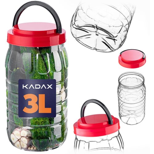 KADAX Jar Plastična posoda Pet 3L kozarec za živila Neuničljiv certifikat, (5000355320) Cene