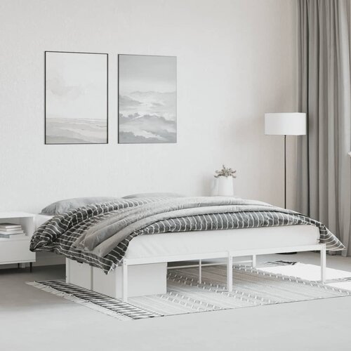  The Living Store Kovinski posteljni okvir bel 183x213 cm - Posteljni Okvir, (21501592) Cene