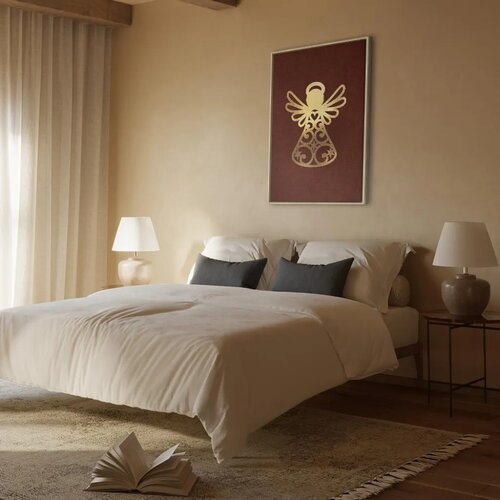 Slika - Angelic Gold (1 Part) Vertical 40x60 U prirodnom drvenom okviru Slike