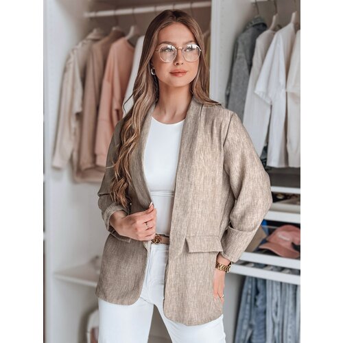 DStreet Marynarka damska oversize SOFT LOVE ciemnobrązowa Slike