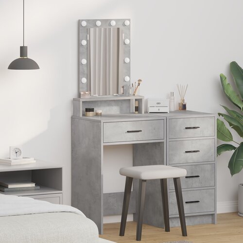 vidaXL Betonska siva Konstruirano drvo 50 x 41 x 140 cm Ogledalo Cijene