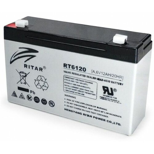 Ritar BAT-RT6120 punjiva olovna baterija vrla baterija 6V 12Ah za ups 151x50x94mm Slike