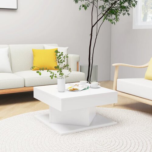 Furnova Klubska mizica bela 57x57x30 cm iverna plo&amp;scaron;ča, (21915737) Slike
