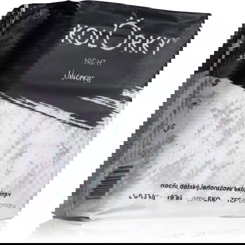 Kolorky Night Unicorn ekološke plenice za enkratno uporabo za popolno zaščito ponoči velikost L 8-13 Kg 19 kos Cene