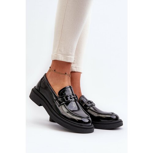 Kesi Women's patent leather loafers black Keelana Slike