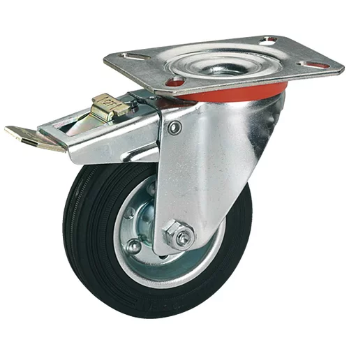 DÖRNER + HELMER zakretni kotač za transportna kolica (Promjer kotačića: 160 mm, Nosivost: 150 kg, Valjkasti ležaj, S pločom i zaustavnikom)