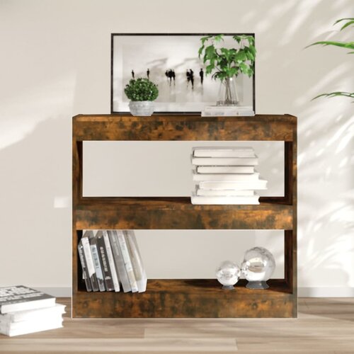 Furnova Knjižna omara/pregrada dimljeni hrast 80x30x72 cm iverna plo&amp;scaron;ča, (21933156) Slike