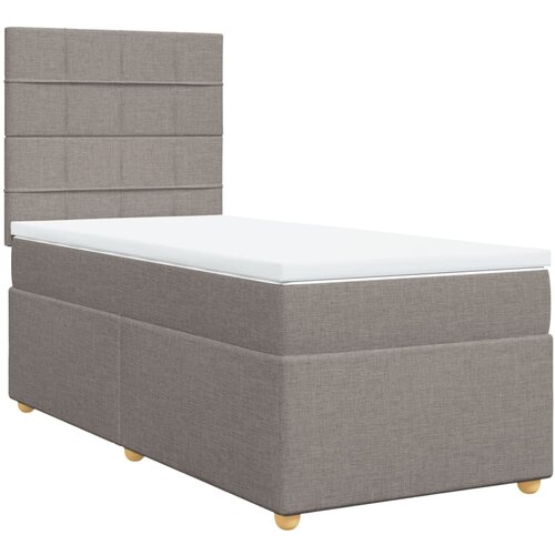 VidaXL Box spring postelja z vzmetnico taupe 90x190 cm blago, (21291033) Slike