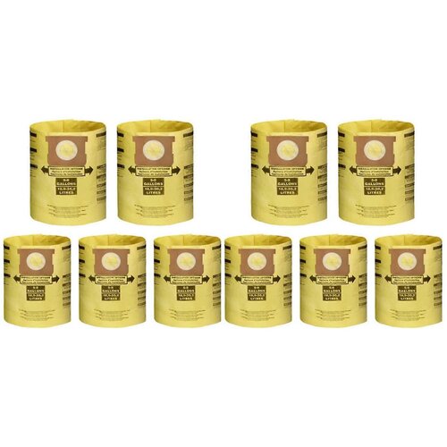 INORCO 10 paketov vrečk s filtrom za prah za sesalnike Shop Vac 5-8 galon, 90661 906-61 90661, (21850836) Slike