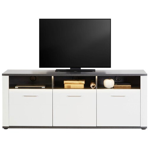 Premium Living Tv-element Alassio, Bela, Temno Siva Cene