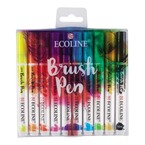 akvarel markeri Ecoline Brush Pen - 10 delni set Slike
