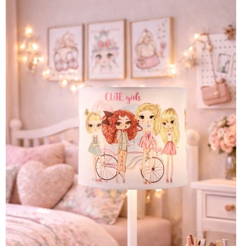  Dečija stona lampa GIRLS VIBES 1xE27/60W/230V, prečnik 18 cm, za devojčice Slike