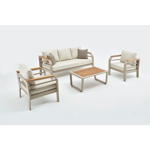 Hanah home assento Beige Garden Lounge Set Cene