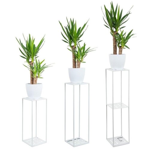  Stojan za cveće 100x24 cm beli Slike