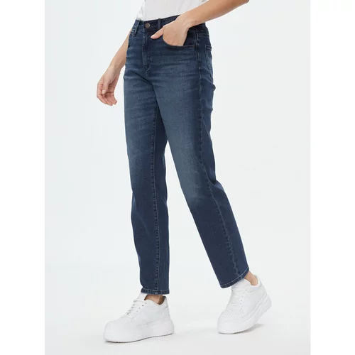 Wrangler Jeans hlače Straight Christina 112342794 Mornarsko modra Regular Fit