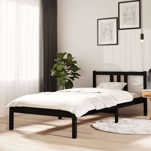  Za krevet od masivnog drva crni 90 x 200 cm Cene