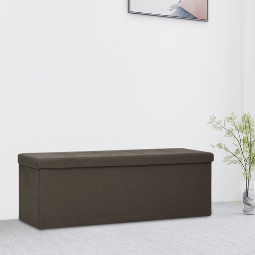 The Living Store Zložljiva klop s prostorom za shranjevanje temno rjava - Klop S Prostorom Za Shranjevanje, (21485881) Slike