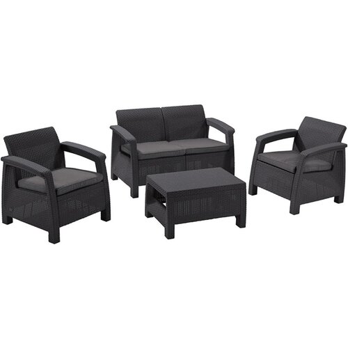 Keter vrtna garnitura CORFU II SET, grafit/ siva Slike