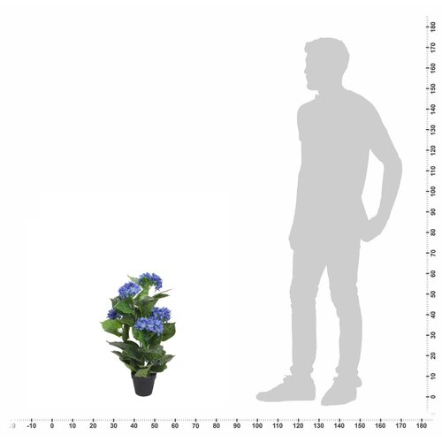  Umjetna Hortenzija s Posudom 60 cm Plava Slike