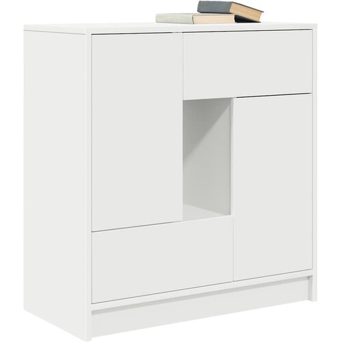  Komoda s ladicama i vratima bijela 70,5x34x74,5 cm Slike