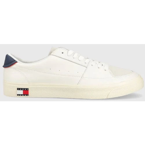 Tommy Jeans Kožne tenisice VULCANIZED ESS boja: bijela, EM0EM01106