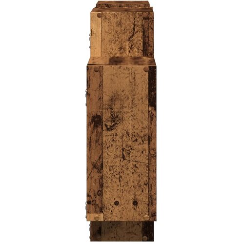  Zidna polica boja staro drvo 159x18x65 cm konstruirano drvo Slike