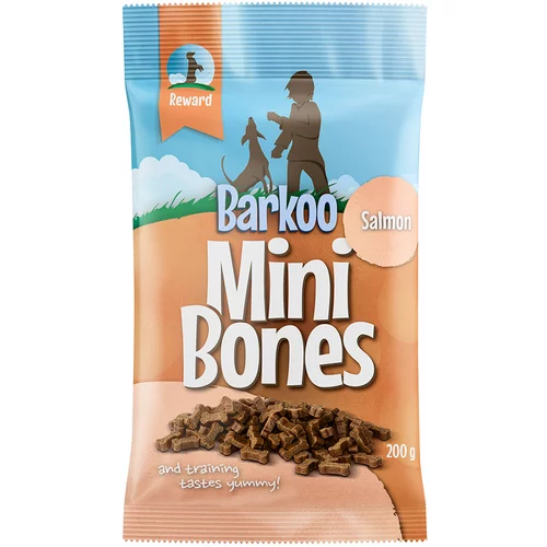 Barkoo Mini Bones (pol-vlažni) 200 g - Z lososom