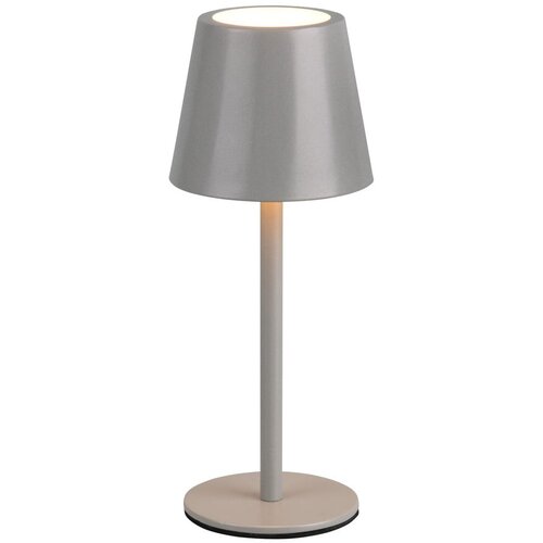  Siva LED stolna lampa s metalnim sjenilom (visina 21 cm) Diaz &amp;ndash; Slike
