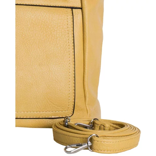Fashion Hunters Dark yellow women's shoulder bag made of ecological leather