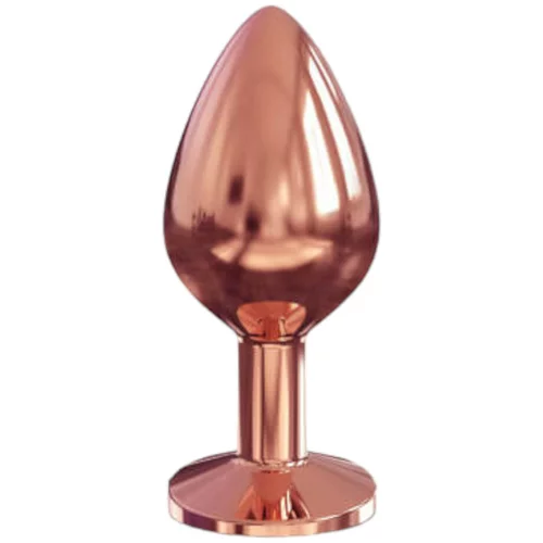Dorcel Diamond Plug M - aluminijasti analni dildo - srednji (roza zlato)