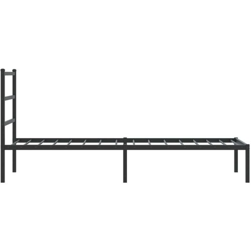 VidaXL Metalni okvir za krevet s uzglavljem crni 75x190 cm Slike