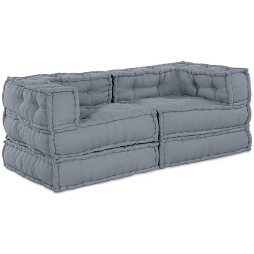  Modularna sofa 2 pcs Siva 140 x 70 x 56 cm Tkanina Slike