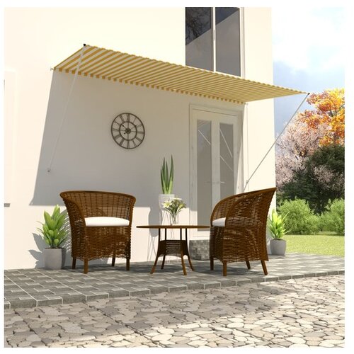  Zložljiva tenda 300x150 cm rumena in bela Cene